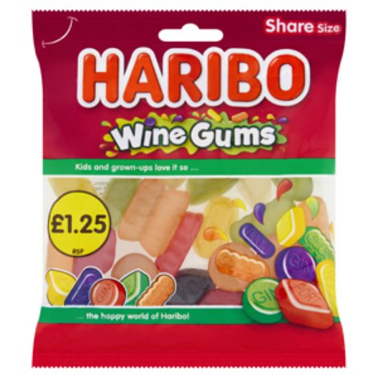 Picture of Haribo Wine Gums Bags PM €1.25 140g x30